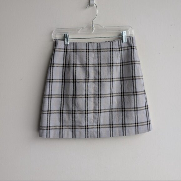 Plaid Button-Front Skirt - Picture 4 of 8
